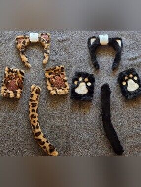 NWT Cat & Leopard Accessory Sets - 2 Complete Sets